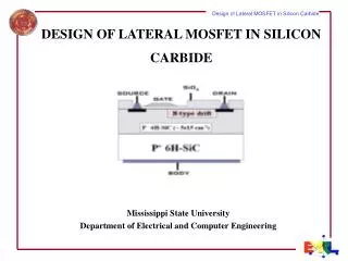 DESIGN OF LATERAL MOSFET IN SILICON CARBIDE