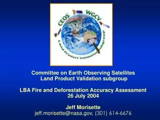 Committee on Earth Observing Satellites Land Product Validation subgroup