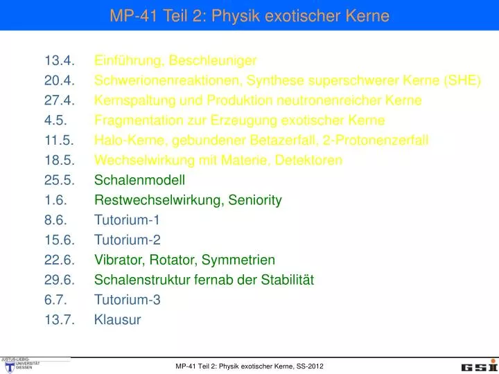 mp 41 teil 2 physik exotischer kerne