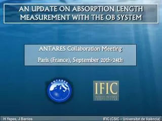 AN UPDATE ON ABSORPTION LENGTH MEASUREMENT WITH THE OB SYSTEM