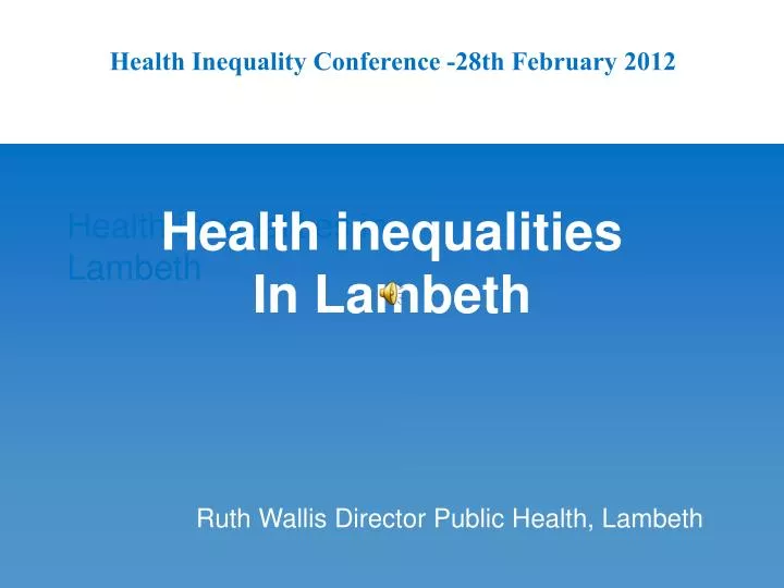 health inequalities in lambeth