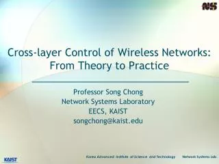 Cross-layer Control of Wireless Networks: From Theory to Practice