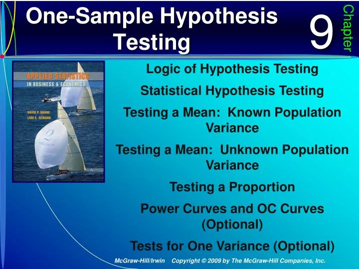 one sample hypothesis testing