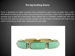 The big buckling theory