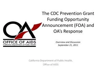 California Department of Public Health, Office of AIDS