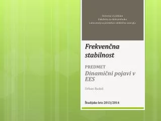 frekven na stabilnost