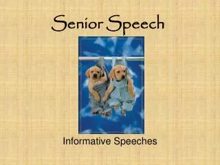 Senior Speech