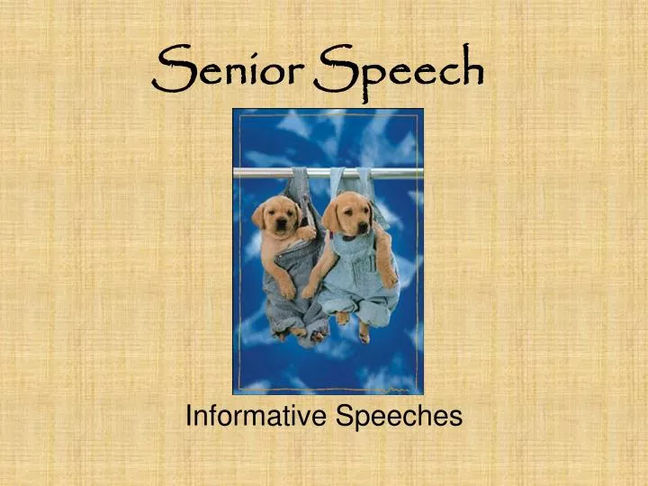 senior speech
