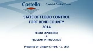 STATE OF FLOOD CONTROL FORT BEND COUNTY 2014