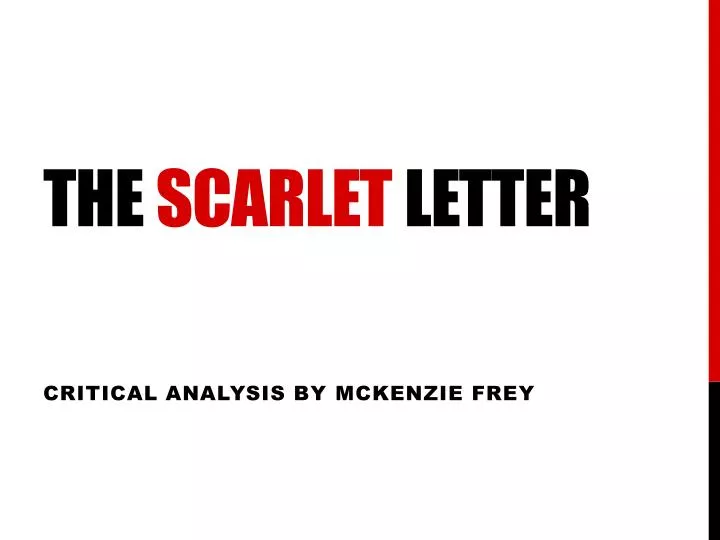 the scarlet letter