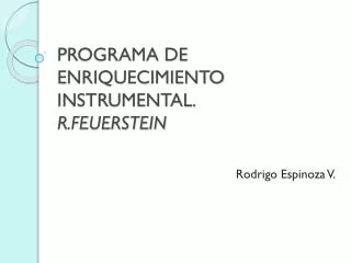 programa de enriquecimiento instrumental r feuerstein