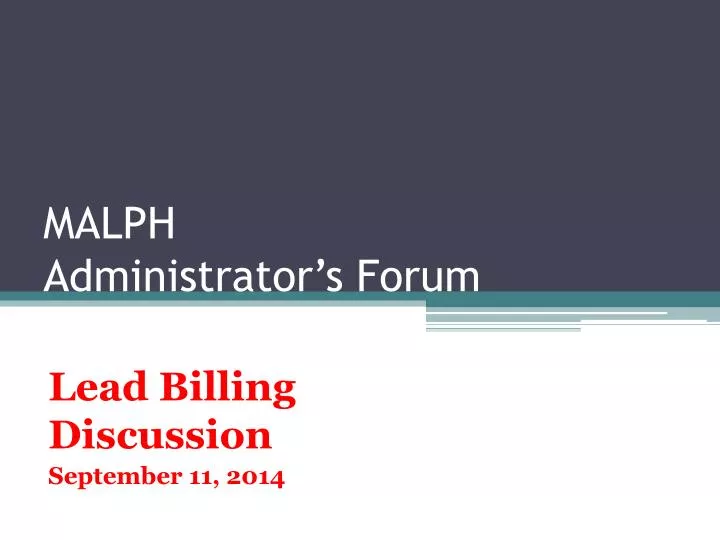 malph administrator s forum