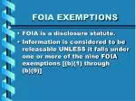 FOIA EXEMPTIONS - slide 1