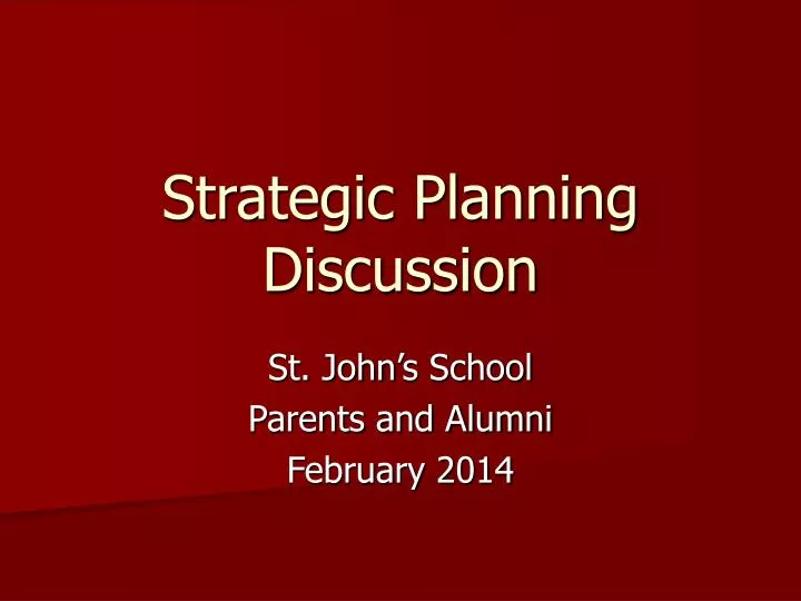 strategic planning discussion