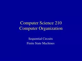 computer science 210 computer organization