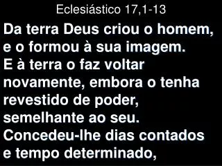 eclesi stico 17 1 13