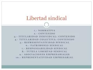 libertad sindical