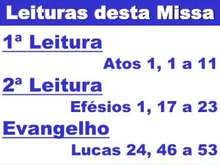 leituras desta missa