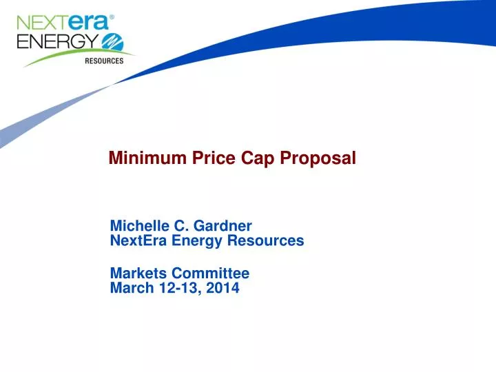 minimum price cap proposal
