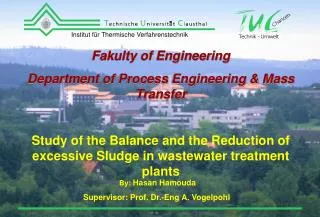 Fakulty of Engineering Department of Process Engineering &amp; Mass Transfer