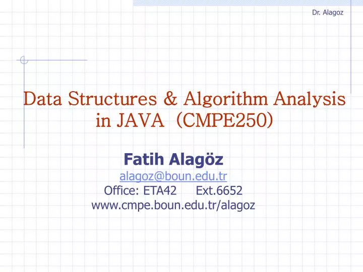 data structures algorithm an alysis in java cmpe250