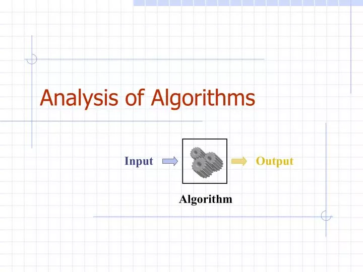 analysis of algorithms