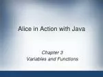 Alice in Action with Java - slide 1