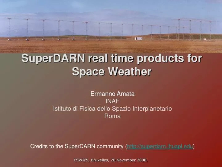 superdarn real time products for space weather