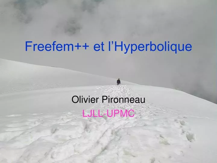 freefem et l hyperbolique