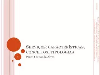 servi os caracter sticas conceitos tipologias