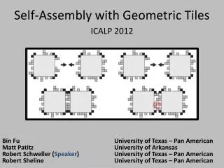 Self-Assembly with Geometric Tiles