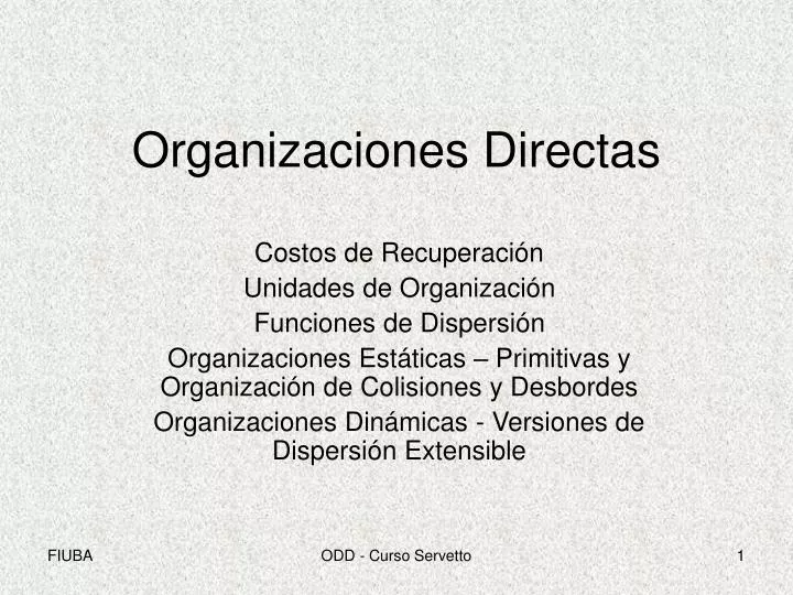 organizaciones directas