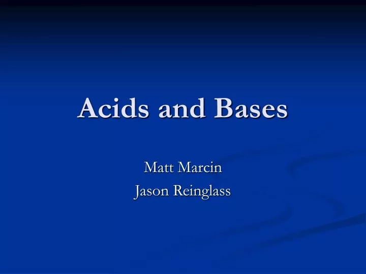 acids and bases