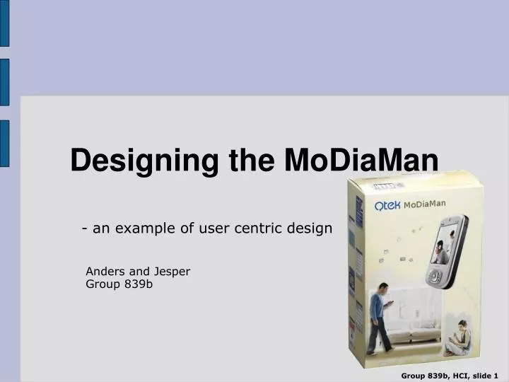 an example of user centric design
