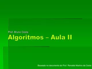 algoritmos aula ii