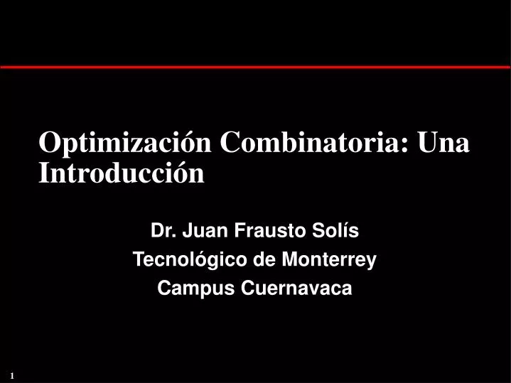 optimizaci n combinatoria una introducci n