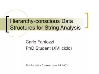 Hierarchy-conscious Data Structures for String Analysis