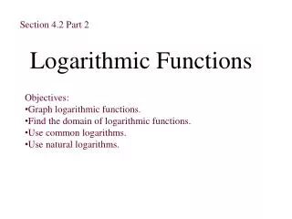 Logarithmic Functions