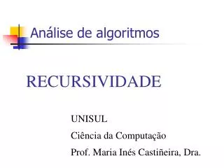an lise de algoritmos