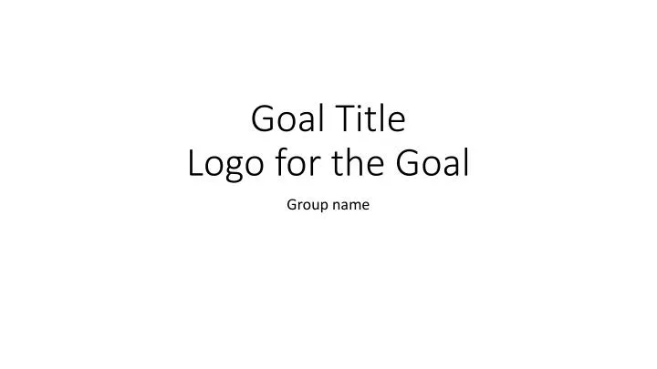 goal title logo for the goal