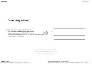 Company name:
