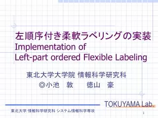 implementation of left part ordered flexible labeling