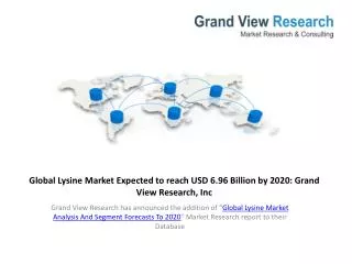 Global Lysine Market Study From 2014 To 2020.