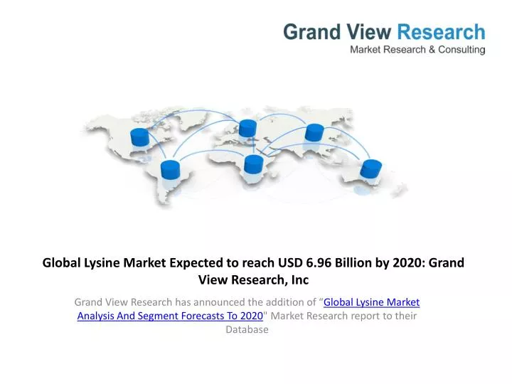 global lysine market expected to reach usd 6 96 billion by 2020 grand view research inc