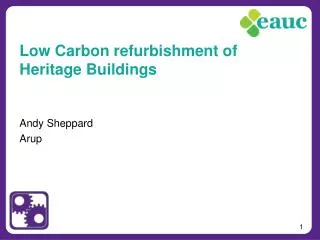 Low Carbon refurbishment of Heritage Buildings