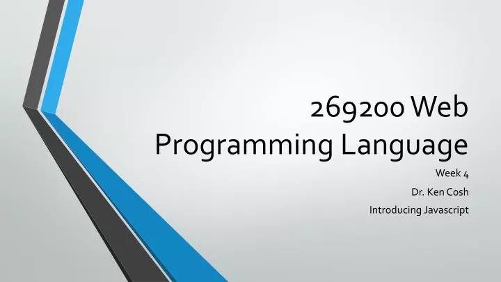 269200 web programming language