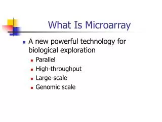 What Is Microarray