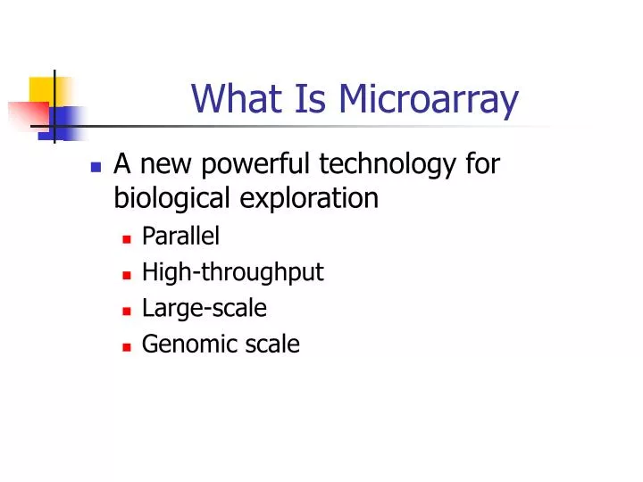 what is microarray