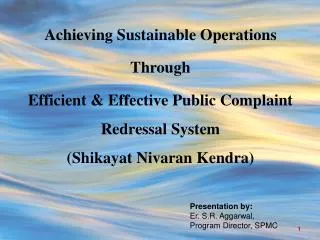 Achieving Sustainable Operations Through