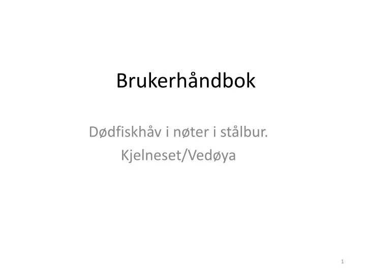 brukerh ndbok